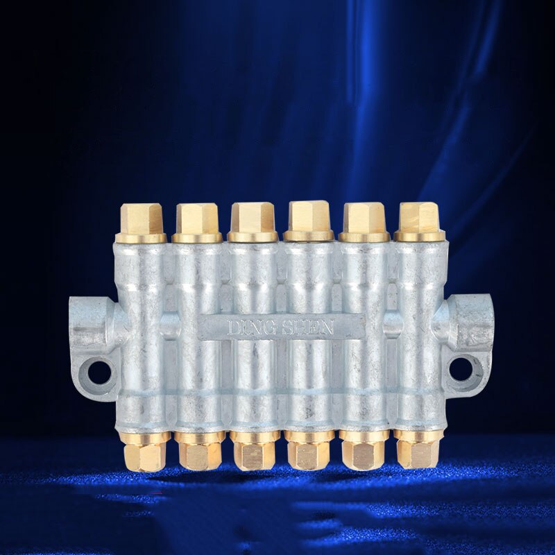 1PC Volumetric Oil Distributor 2-6 Way Lube Oil Piston Distributor Value Manifold Block For Lube Pump CNC Machine Tool Lathe