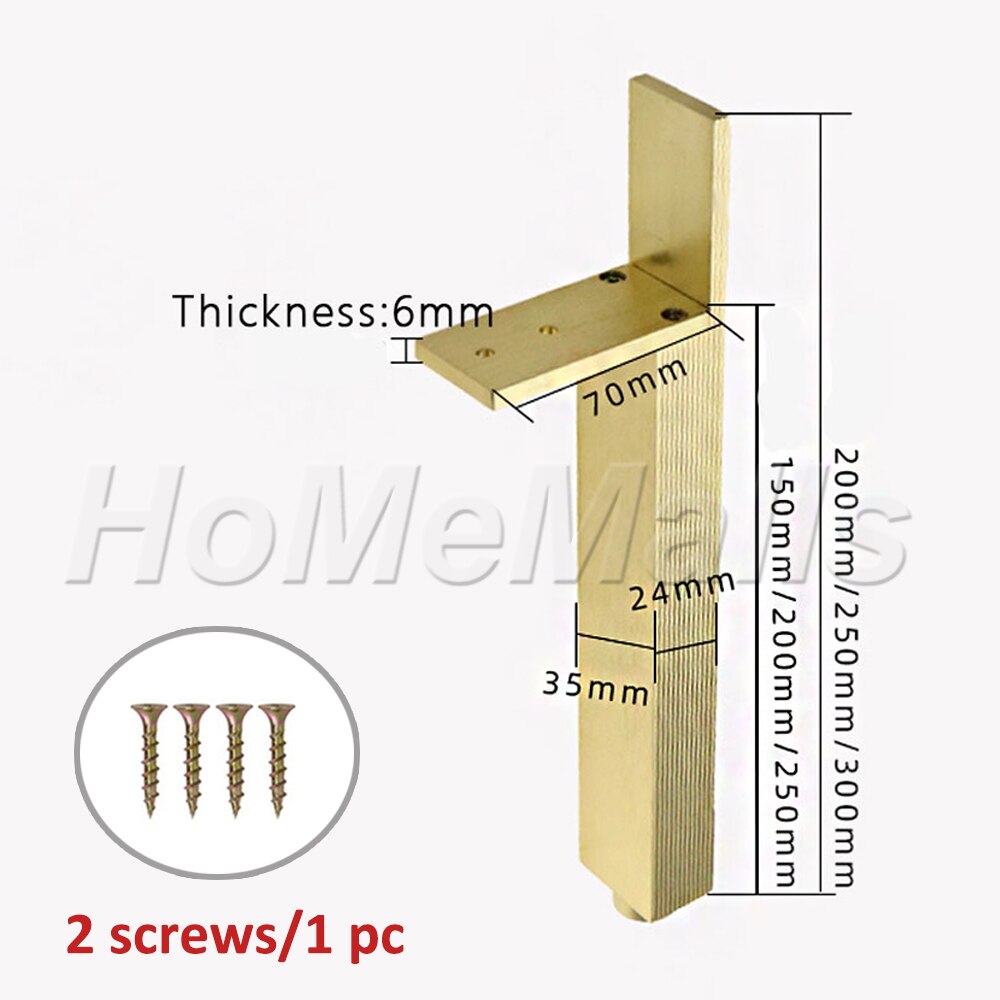 1pc Aluminium Alloy Furniture Legs For Sofa Leg Tea Table Support Leg Cabinet Foot Metal Furniture Feet Hardware Black Gold