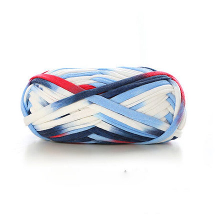 Virkgarn färgglad tyglinje mattstickningsgarn 100g/ st mjukvävd mattremsa påsar hemgarn för att sy babykuddar: 30