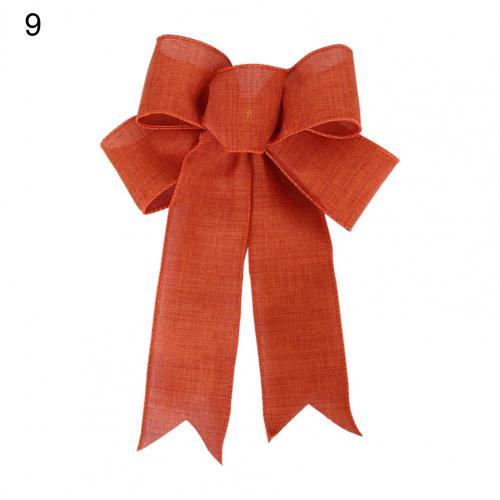 80%HOTDecorative Bows Xmas Theme Multi Patterns Christmas Tree Hanging Bowknot Decoration for Decoration: 9