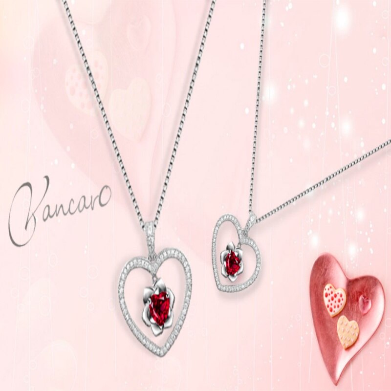 Reddito alla moda, squisita romantica collana a forma di cuore rosa, pendente a forma di cuore rosa, amore perfetto è un regalo per le ragazze