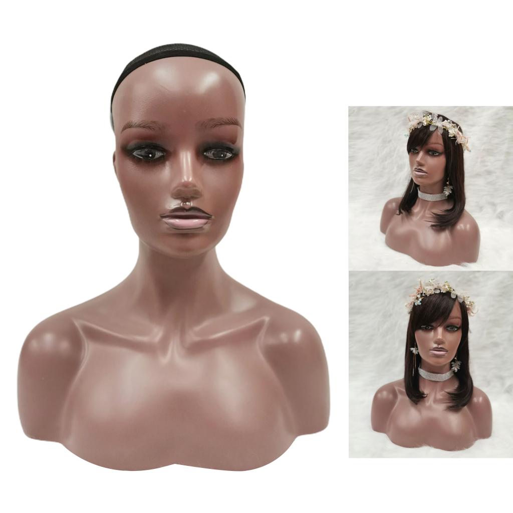 Wig Display Head 20.5inch Head Wig Model Making Mannequin Head Hat Headwear