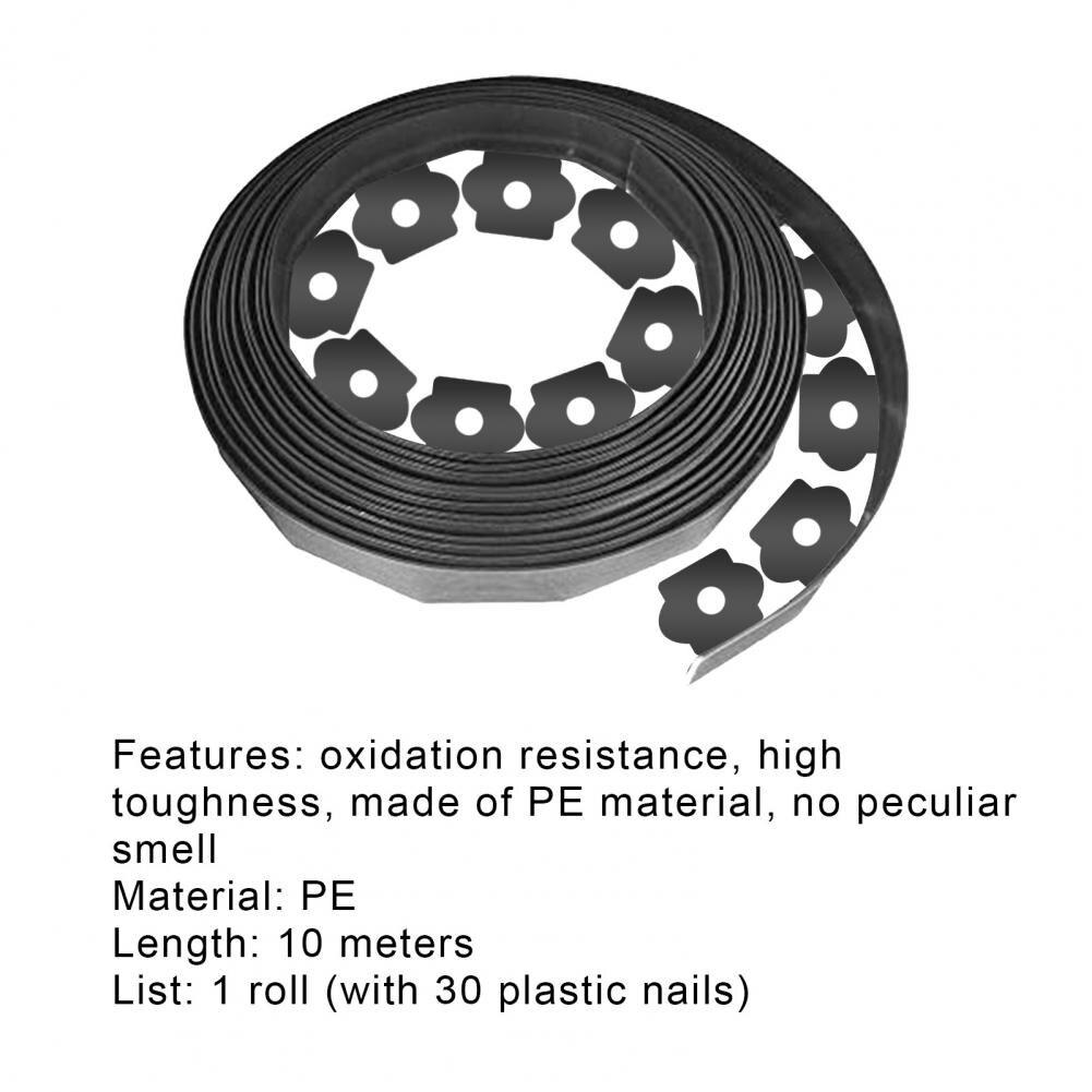 Fixed Garden Barrier Lawn Landscape Edging No Dig Flexible Plastic Weather Resistant Garden Paths Border for Garden Decoration