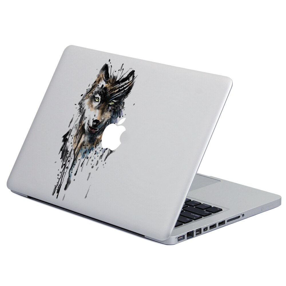 Pegatina de vinilo con ojos de Lobo, pegatina Air de 13 pulgadas para ordenador portátil para macbook Pro, carcasa de piel de dibujos animados para ordenador portátil para mac book