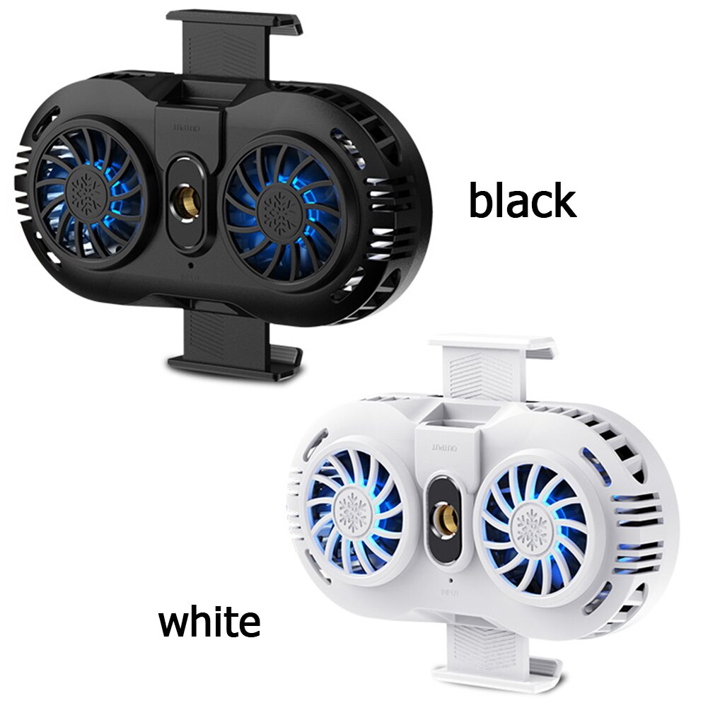 Portable USB Mobile Phone Cooler Radiator Dual Fan Universal Gaming Smartphone Holder Heat Sink Gamepad Controller Cooling Pad