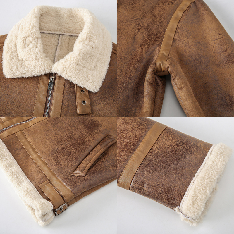 Winter Heren Leren Jas Oversized Bovenkleding Retro Casual Jassen Heren Bont Motorjassen A2fh06