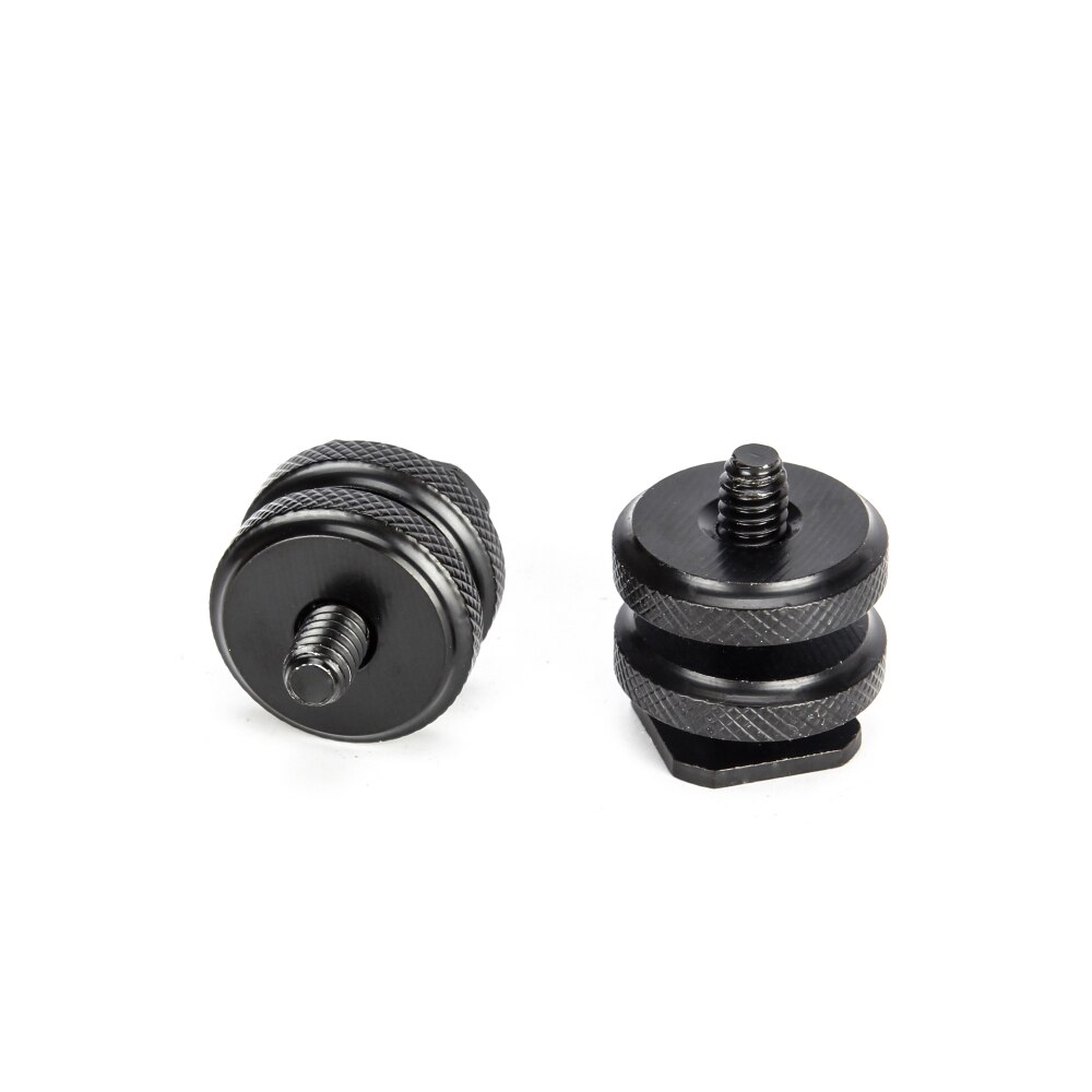 Metal Camera Shoe Mount to 1/4inch screw Adapter With Double Layer for Camera Head Microphone Mic Mount Bracket