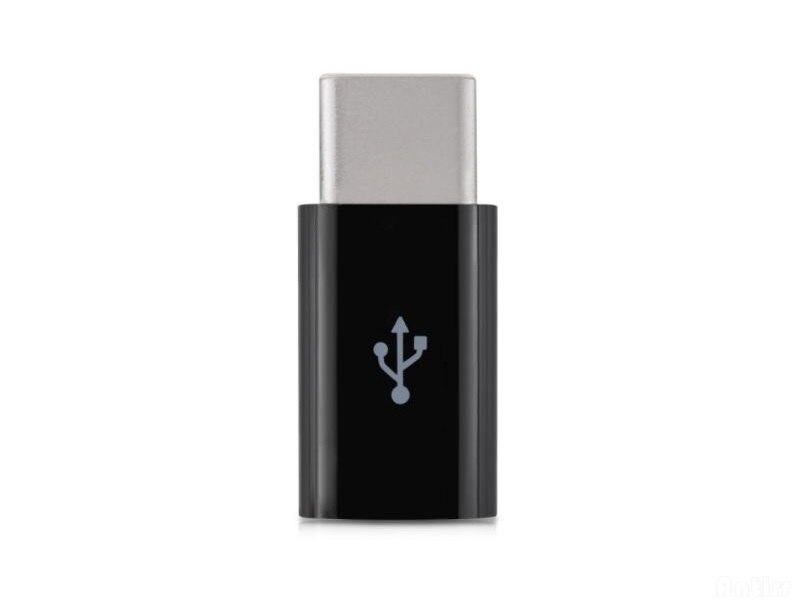 universell usb 3.1 type-c mannlig kontakt til mikro usb kvinnelig omformer usb-c dataadapter type c enhet svart: Svart