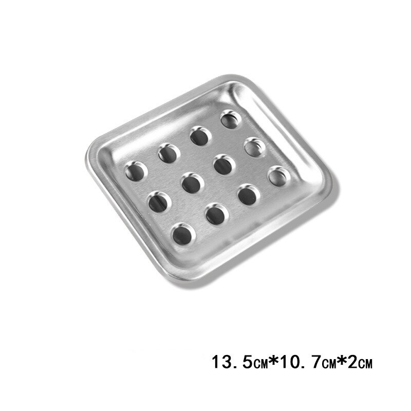 Rvs Zeepbakjes Double Layer Zeephouder Aftappen Zeep Rack: D