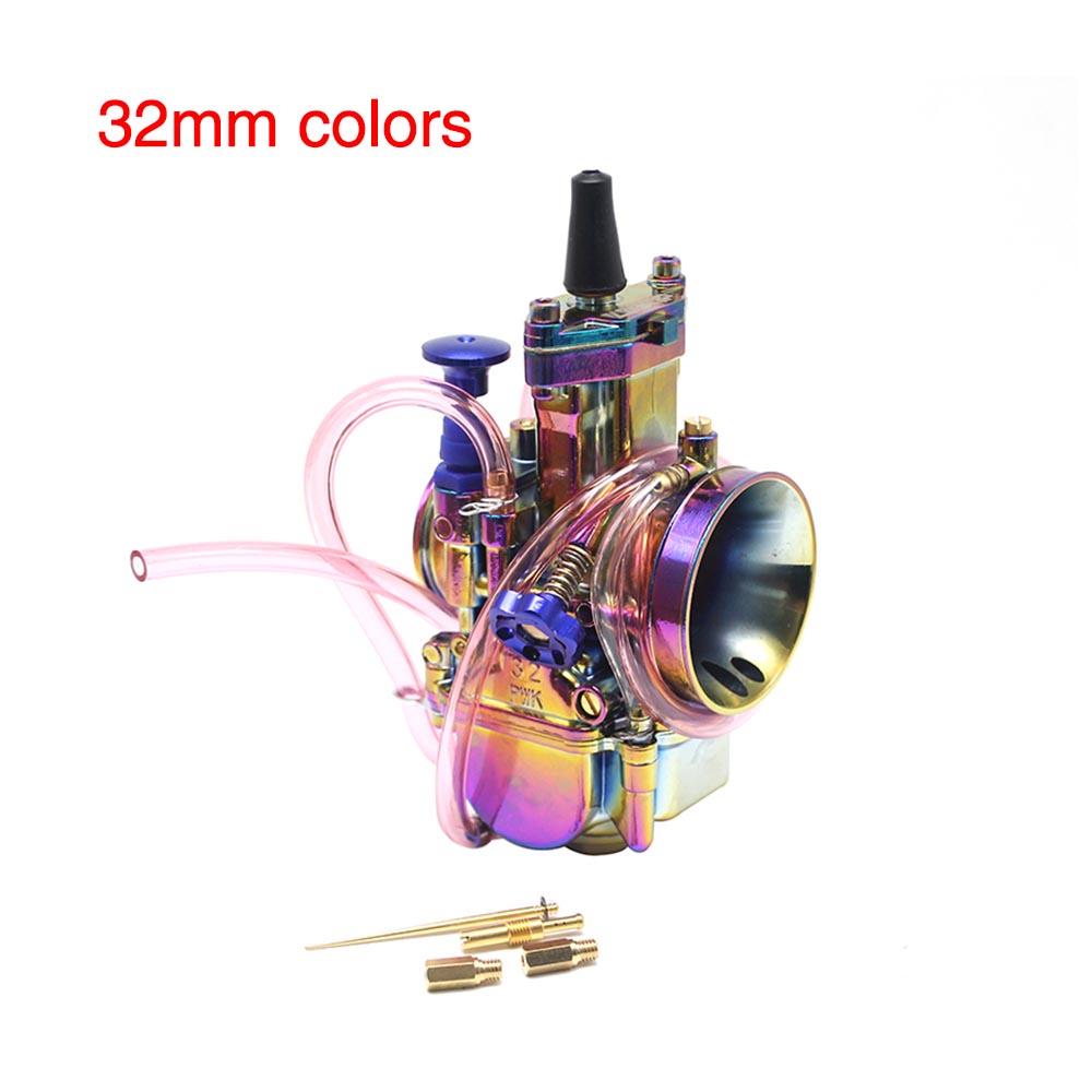 ZSDTRP Universal Multicolor Motorcycle Carburetor 21 24 26 28 30 32 34mm Power Jet Dirt Bike 4T PWK Carburador 110cc 250cc 125cc: Lavender