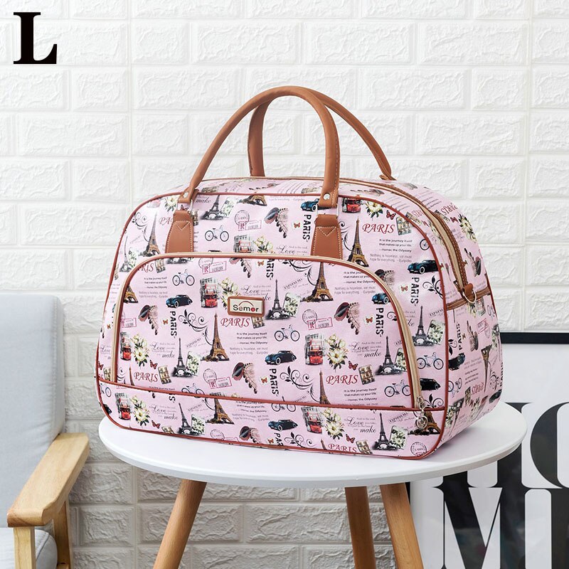 Wasserdicht Große Kapazität Frauen Reisetasche Wochenende Großen Duffle Taschen Weibliche PU Multifunktionale Hand Gepäck Schulter Tasche: L 2   Travel bag