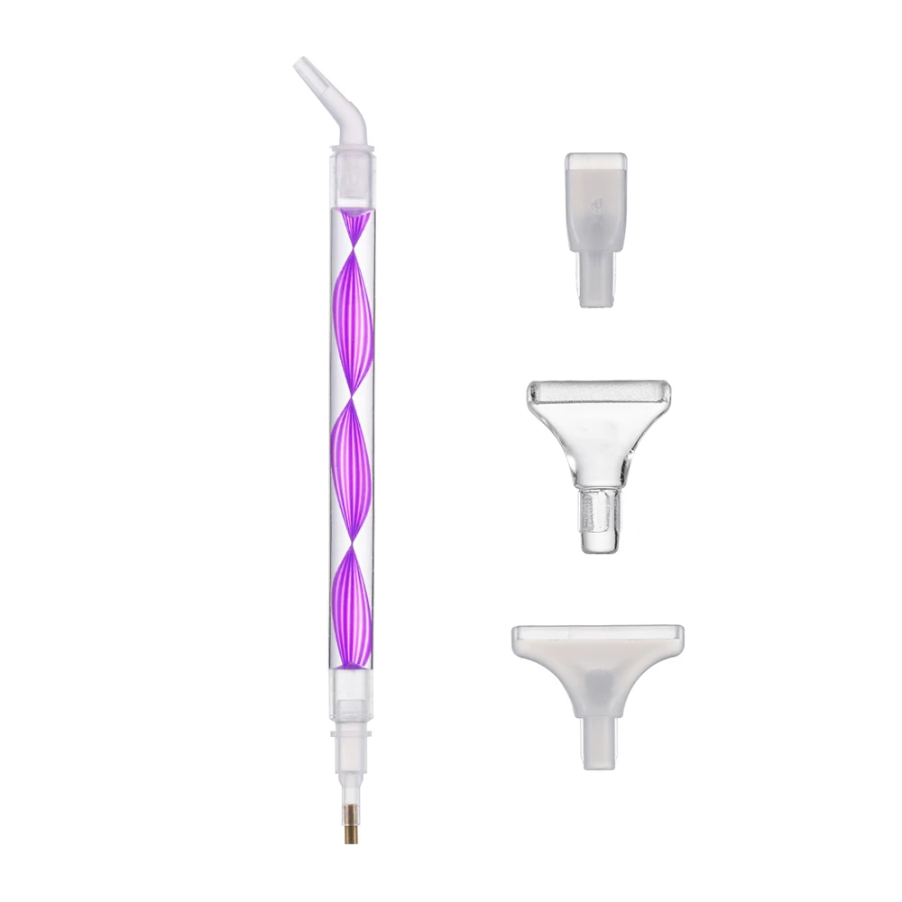 Stylo de peinture au diamant 5D en résine, stylos perceuse à pointe en résine, point de croix, broderie, bricolage, artisanat, nail art, accessoires de couture, , 1 ensemble: MULTI