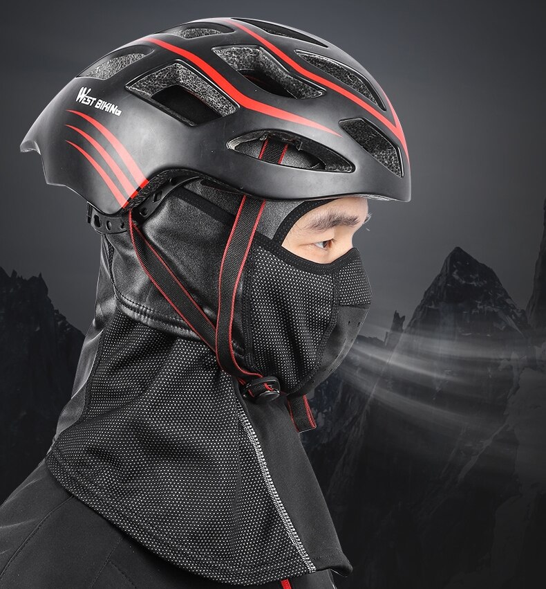 Westen RADFAHREN PU Leder Radfahren Maske Winter Warme Winddicht Fahrrad Gesicht Maske Sturmhaube Skifahren Snowboard Fahrrad Helm Kappe Hütte Maske