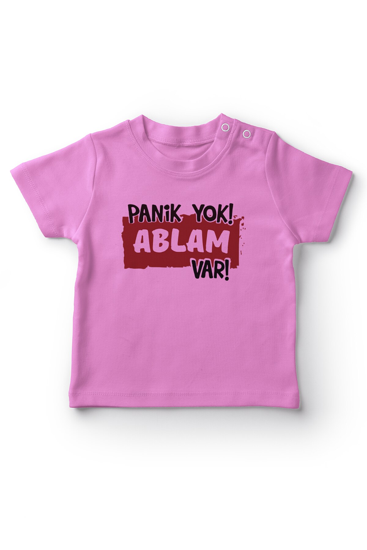 Angemiel Baby Nicht Panik Haben Meine Schwester Mädchen Baby T-Shirt Rosa