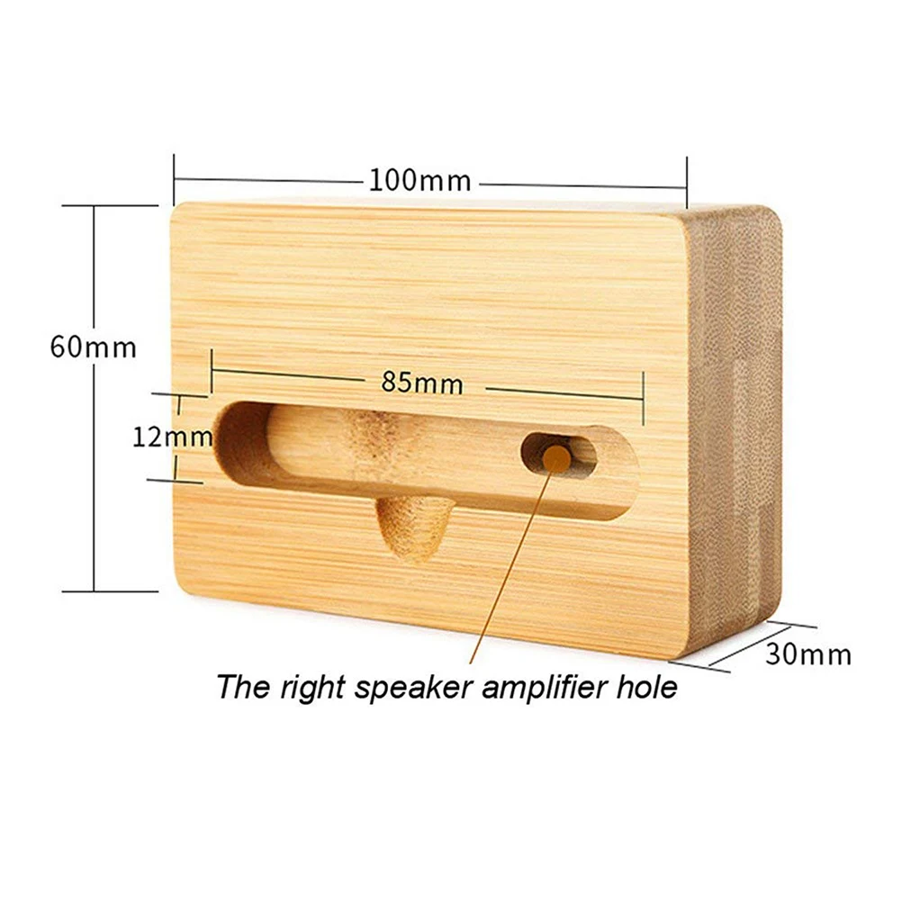 Wood Cell Phone Stand Mobile Phone Sound Amplifier Stand Wooden Cell Phones Stand with Sounds Amplifier Phones Holder Desk