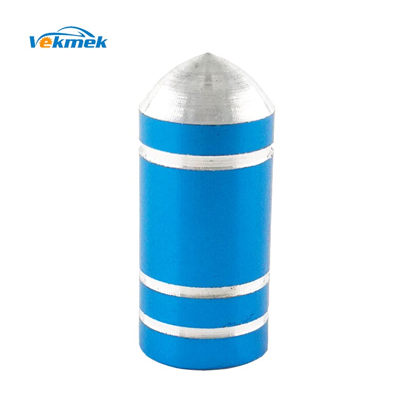 4 stuks aluminium kogelventieldoppen voor auto's, fietsen, motorfietsen, legering ventieldoppen, auto-styling onderdelen en accessoires: Lichtblauw