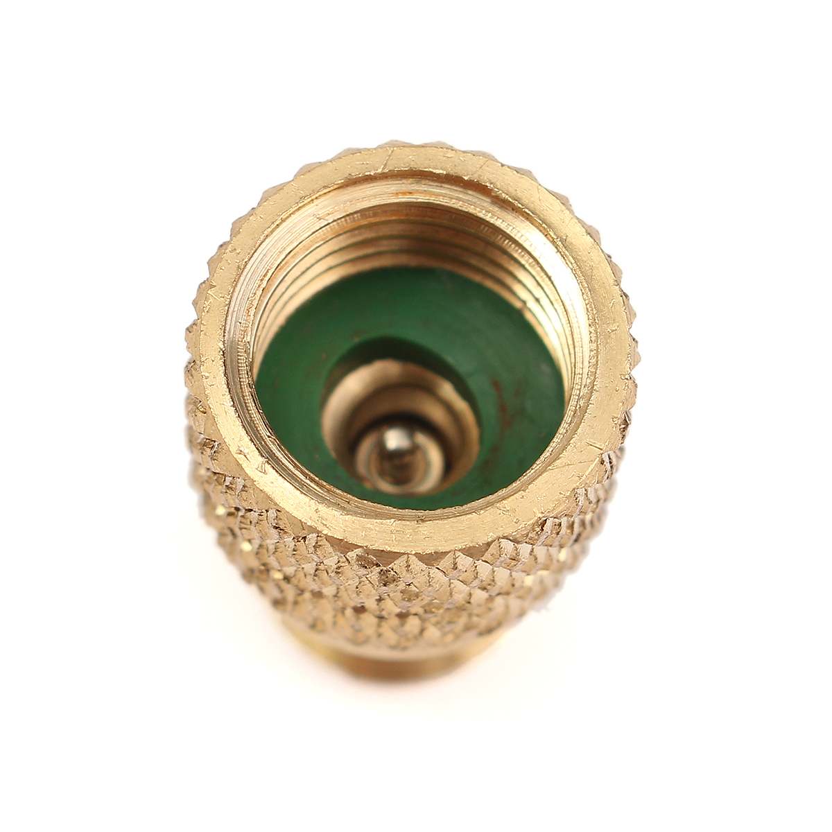 Car AC R12 To R134A Valve Fitting Adapter 1/4" Male To 1/2" Female ACME & Valve Core Car Air-condition Refrigerant Brass Adapter