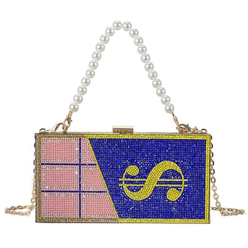 Nowy premia torebka damska torebka i torebka elegancka luksusowa torebka w kształcie czekolady w kształcie diamentu mała torba na ramię: różowy