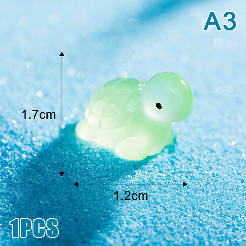 Lysende havdyr ornament mini glød dyr vedhæng mikro akvarium krabbe delfin blæksprutte dekoration landskab: Lysegul