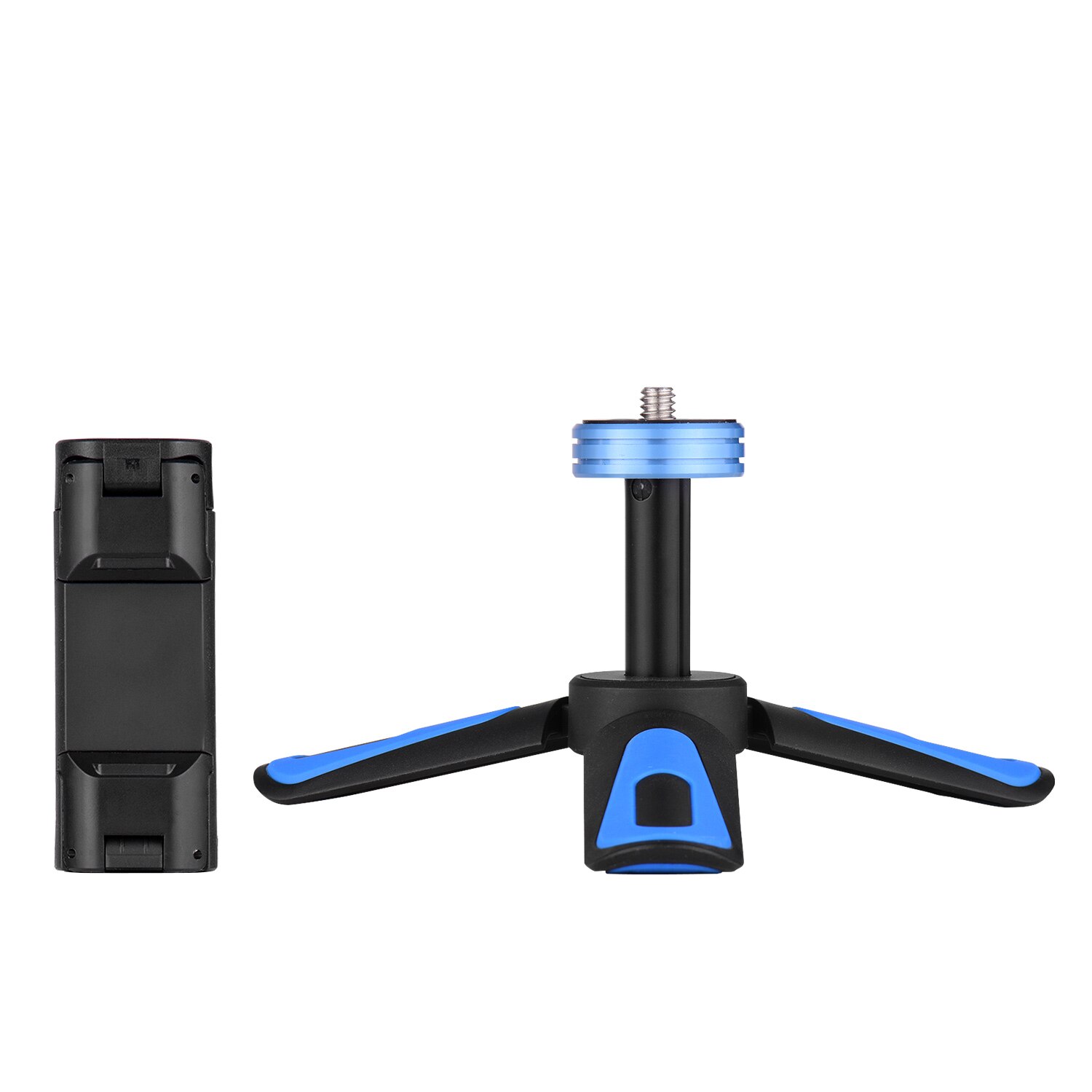 Extendable Phone Holder Mini Tripod Desktop Cellphone Bracket Clamp with Cold Shoe Foldable Smartphone Tripod for Smartphones