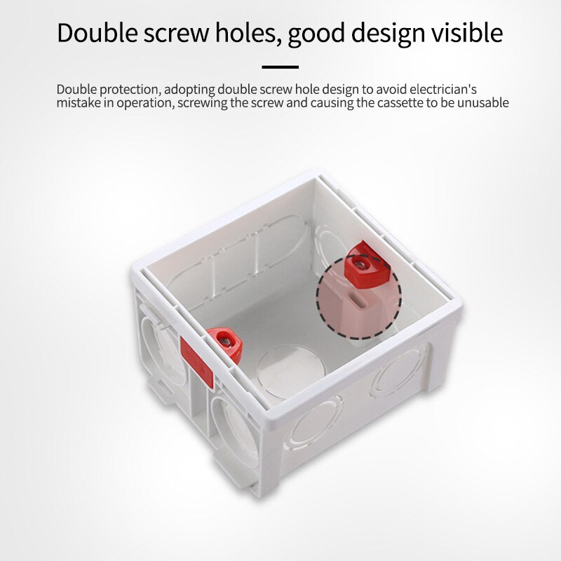 86 Type Electrical Adjustable Mounting Box Cassette Switch Socket Junction Box Concealed Internal Mounting Box White