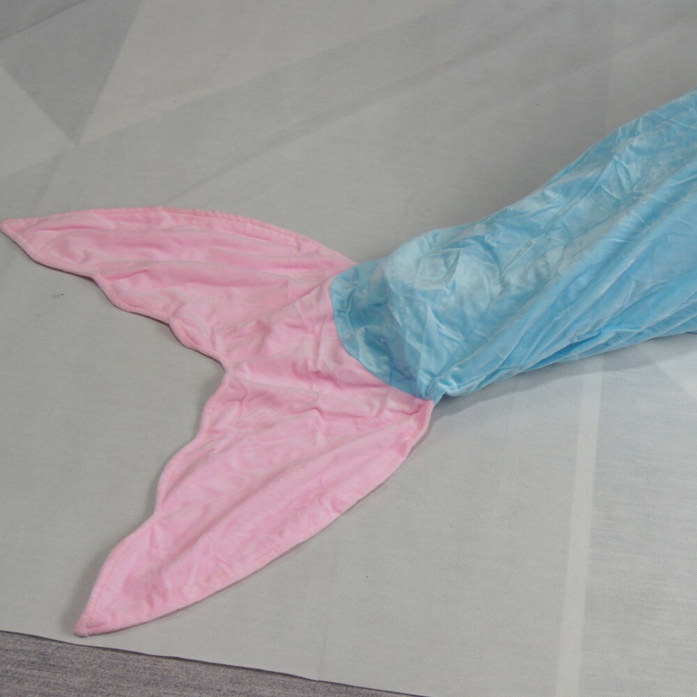 Roze Blauw Paars Slaapzak Deken Gooi Mermaid Vissenstaart Deken Voor Volwassen Childern Super Zachte Dubbele Lagen Kerstcadeau