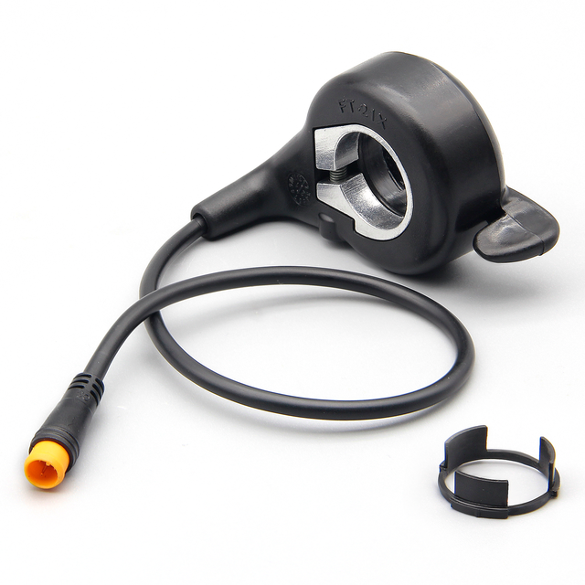 Electric Bike Right Thumb Throttle WUXING FT21X Finger Throttle 24V 36V 48V 60V 72V Universal,Waterproof/SM Connector: 21X Waterproof Plug