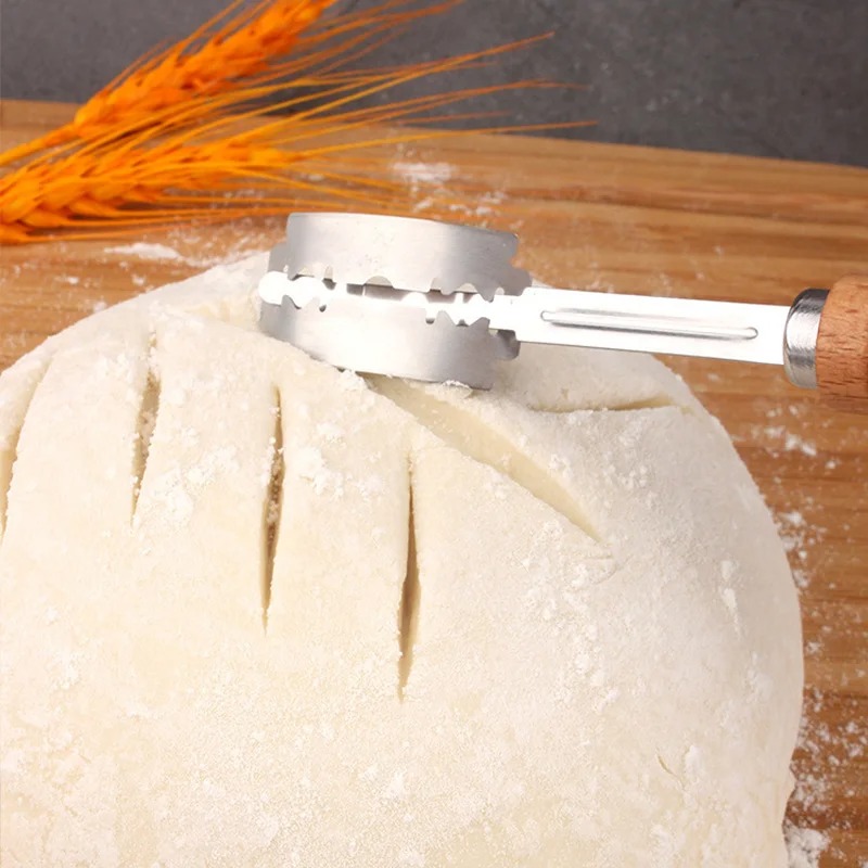 Taglierina per il Pannello Strumento per tagliare il Pannello a lievitazione naturale con 5 zoppo per panettiere Coltello per impasto pasta per Pizza Taglierina per frullino Strumento per pasticceria