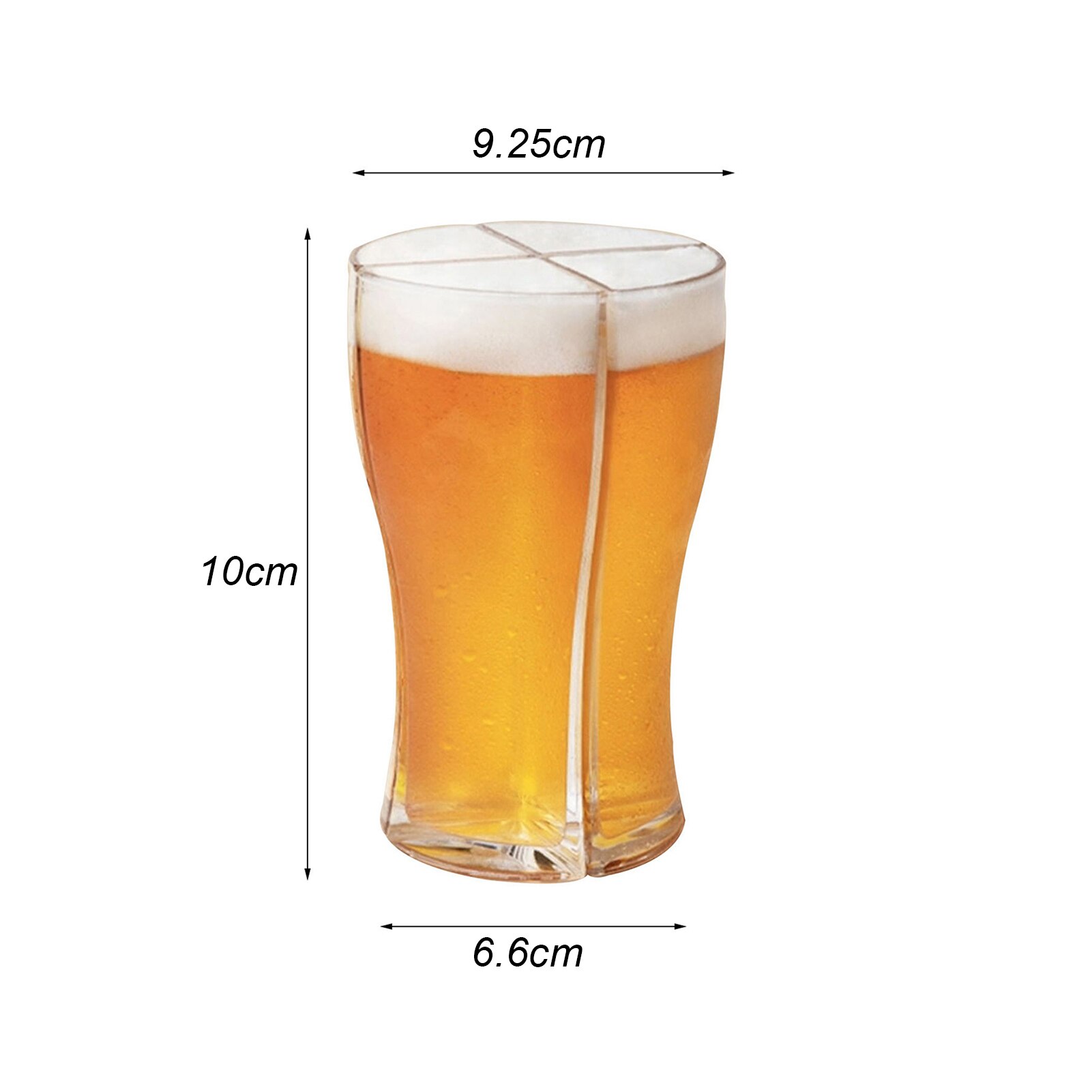 Bierglazen Cup 4 In 1 Bier Mok Grappig Acryl Glas Bier Mokken Set Bar Party Scheidbare Glas Cup: Type A - Small