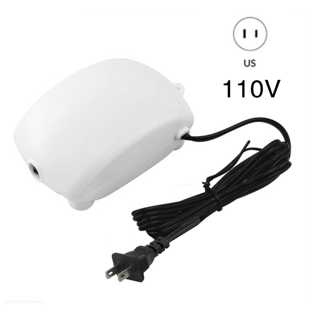 Portable Fish Tank Increasing Oxygen Pump Air Flow Maker Machine Ultra Low Noise Aquarium Air Compressor Aerator Pump Equipment: US Plug