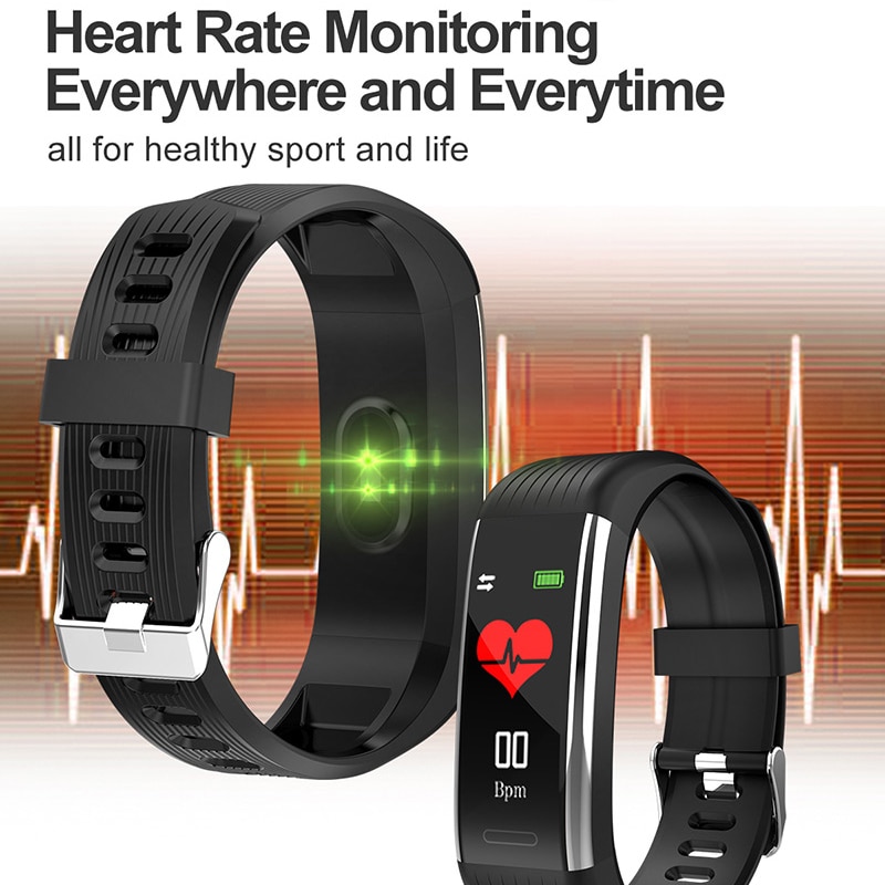 Fitness rannerengas sykemittari askelmittari älykäs rannerengas verenpaine fitness tracker älykello miesten naisten vedenpitävä
