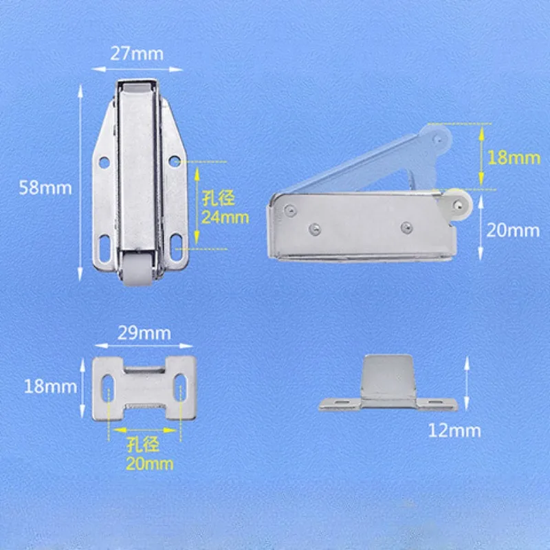 Push Catch Cabines Lock Automatische Spring Catch Systeem Camper Kast Deuren Multi-Functionele Meubelen Veiligheidssloten