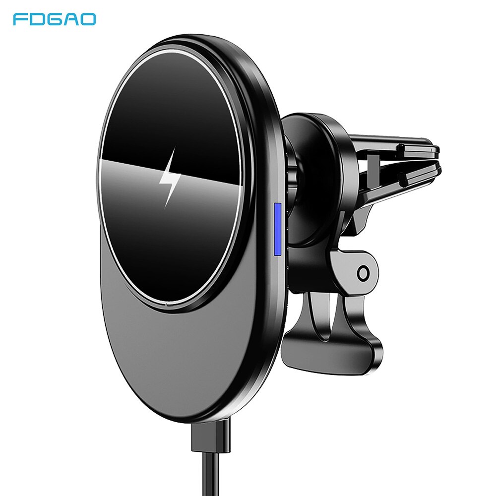 FDGAO Magnetic Car Wireless Charger Mount 15W Fast Charging Phone Hoder For iPhone 13 12 Max Pro Mini Magnet Qi Chargers Stand