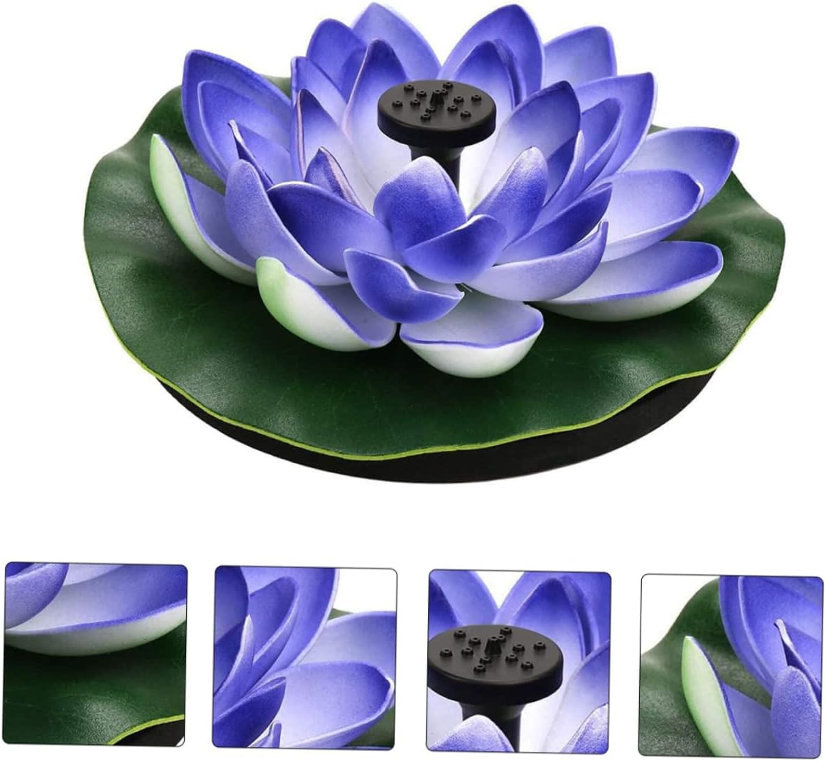 Fontanna solarna z pompą, pływająca fontanna z liliami wodnymi, do kąpieli ptaków w ogrodzie, na patio, do basenu zewnętrznego, do kąpieli kolibrów i dekoracji stawu rybnego