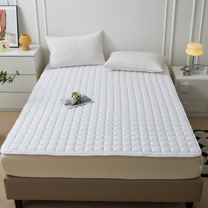 Waterproof Quilted Mattress Protector Cover Thickened Breathable Mattress Topper for Single or Double Bed: Bed 150 / WHITE