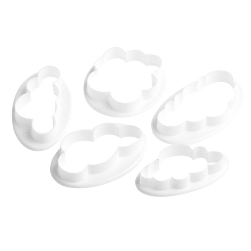 5/4/3 stk kage udstikker plast bagegrej fondant kage form fodbold skyer form kage værktøj kage dekoration køkken tilbehør: 5 stk
