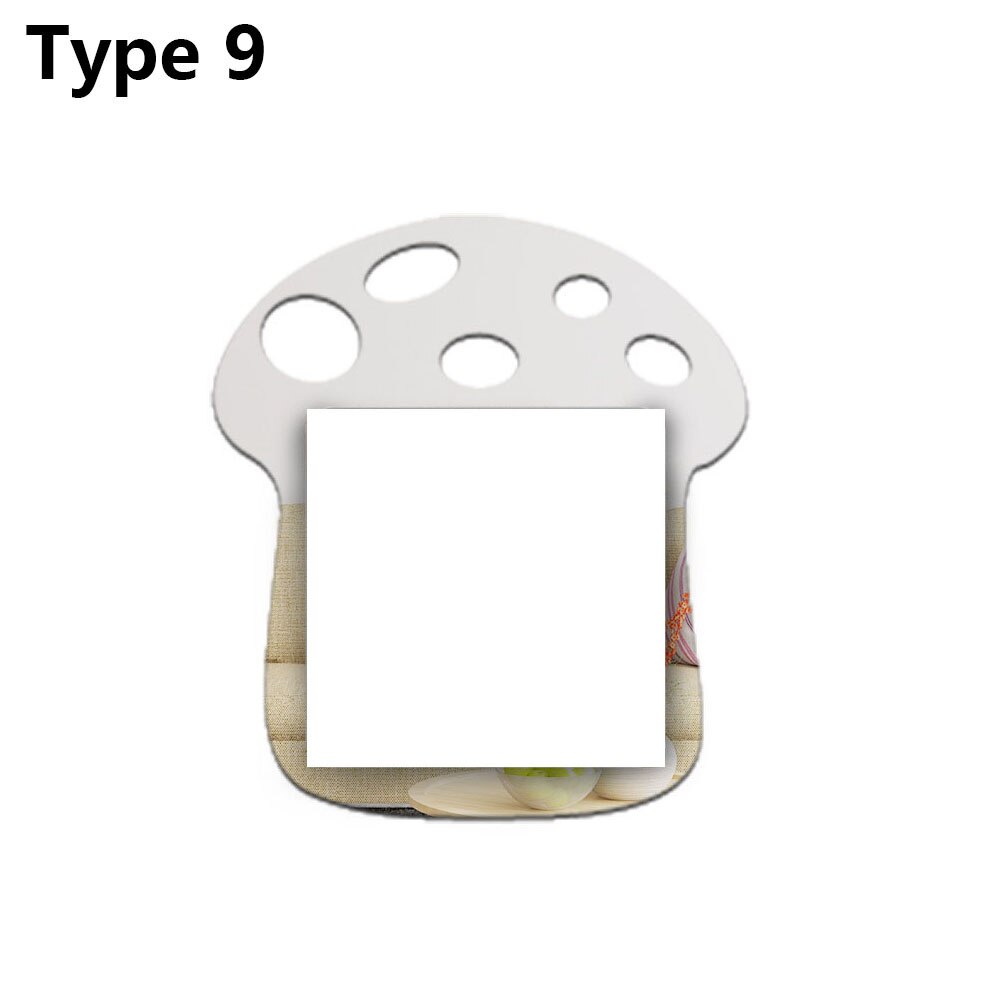 Mode Schakelaar Stickers Plug Base Framing Home Decor Woonkamer Ornament Zilveren Bloem Decal Fotolijst Spiegel Muur Artrt: 9