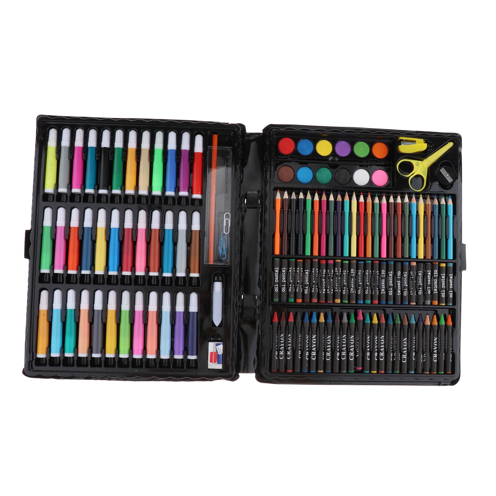 150 Pieces Art Set Drawing Box for Children Colored Pencils Crayons Oil Pasttels