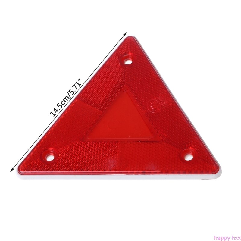 2 Pcs Triangle Warning Reflector Alerts Safety Plate Rear Light Trailer Fire Truck Car