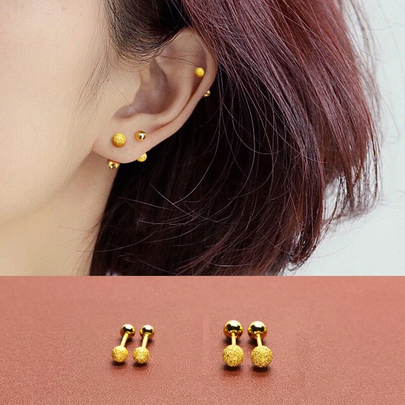 Inzatt ohrstecker aus 925 mit geometrischem, rundem perlenmuster für damen – klassischer, feiner schmuck