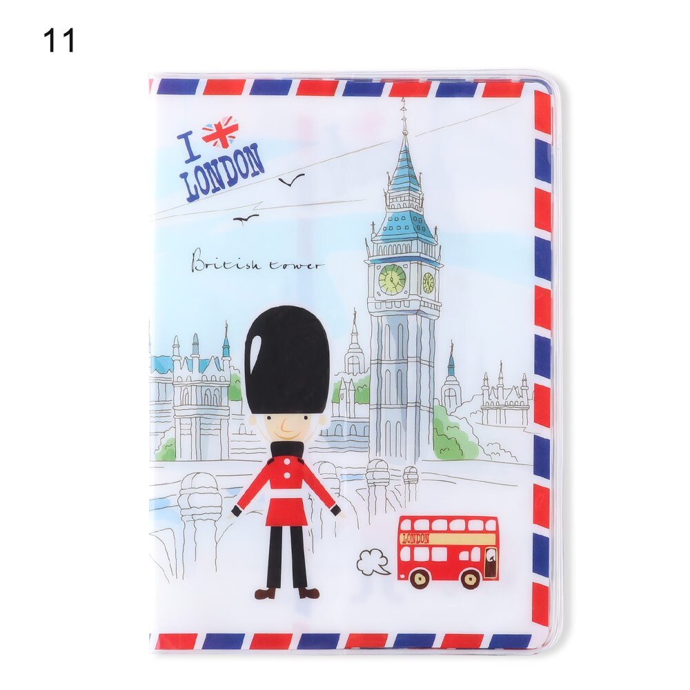 1Pc Passport Cover Card ID Holders Women Men Travel PVC Document Folder Passport Package Eiffel Tower Passport Holders: 11