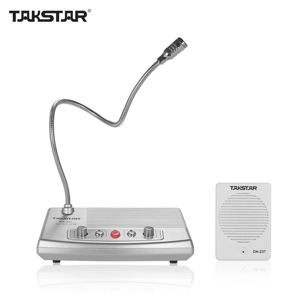 Takstar DA-237 Talk-back Dialog System Two-way Windows Intercom Loudspeaker Full Duplex Voice Bank Ticket Office Railway Station