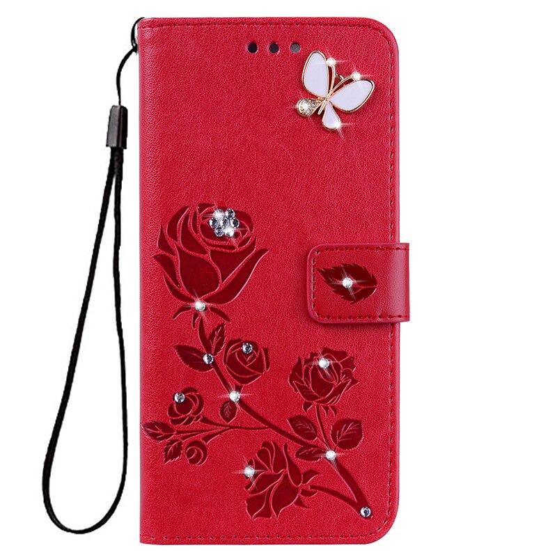 Funda de cuero con tapa para Samsung Galaxy Grand Neo Plus i9060i i9060 gt-i9060i Duos i9082 I9080 Gt-i9082 3D: 3Red Butterfly