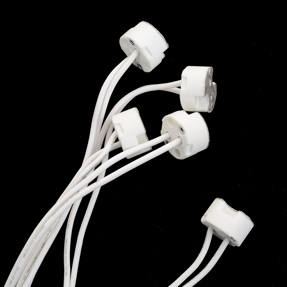 5/ 10 stk led pærer holder base fatning  mr11 mr16 gu5.3 g4 leder stik halogen