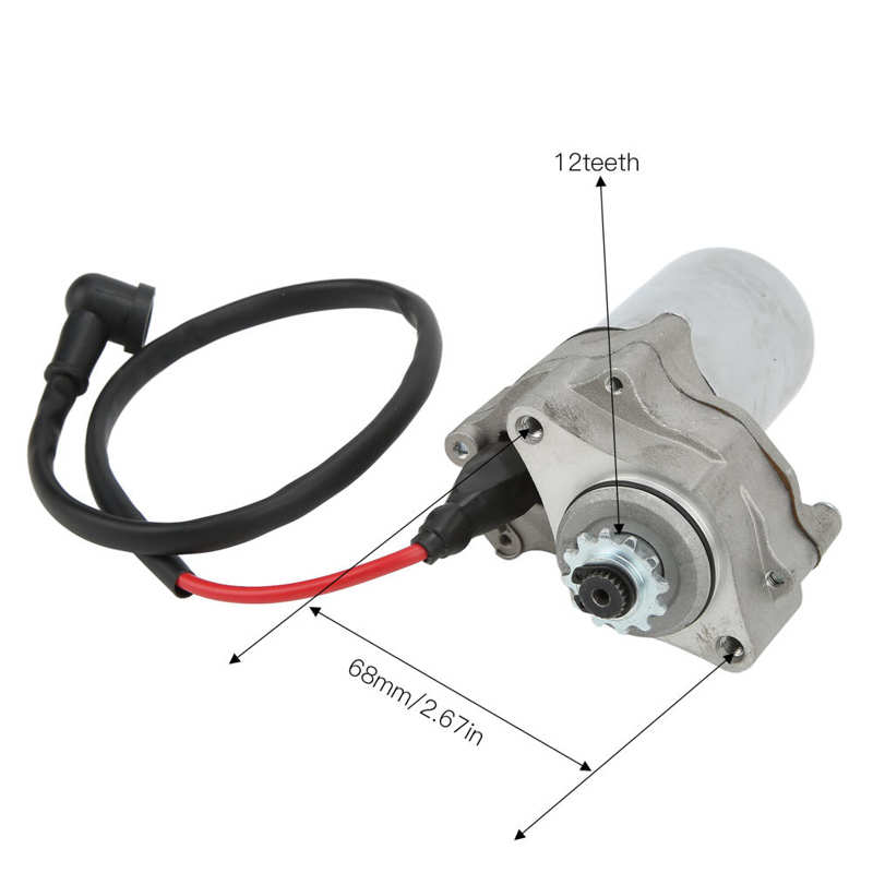 2 Bolts Starter Motor Metal Alloy 12T Gears Dirt Bike Starters Motors for Tao Tao ATV 70cc