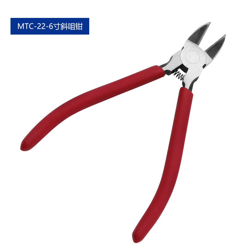Pince coupante à fil diagonale, pince coupante latérale pour couper des fils de cuivre, pièces de précision, jambes, outil artisanal de bijoux, 1 pièce: Rouge