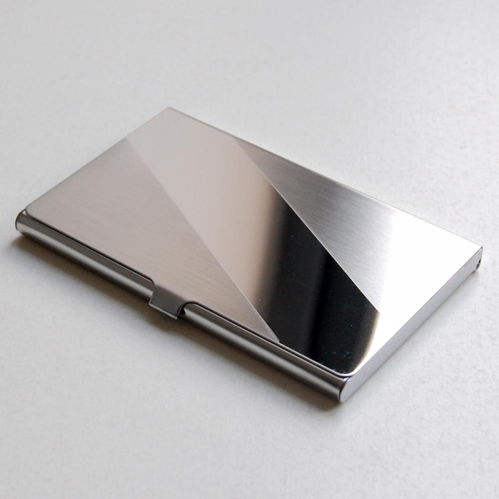 porte-carte d'affaires en acier inoxydable hommes argent Aluminium Portable étui pour cartes de crédit boîte de carte bancaire unisexe porte-carte d'identité porte-carte: style 3