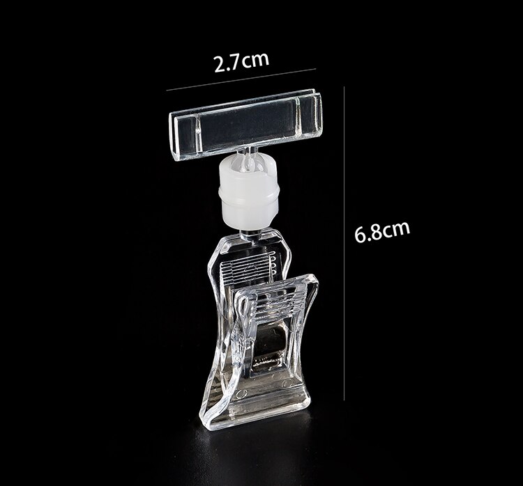 20pcs Pop Price Label Card Holders Display Merchandise Sign Signage Paper Clear Small In Retail Shop: Metal Spring