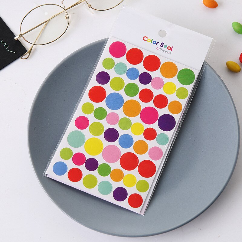 6 sheets/set Cute Planner Notebook Journaling Stickers Scrapbooking Decorative Stationery Sticker