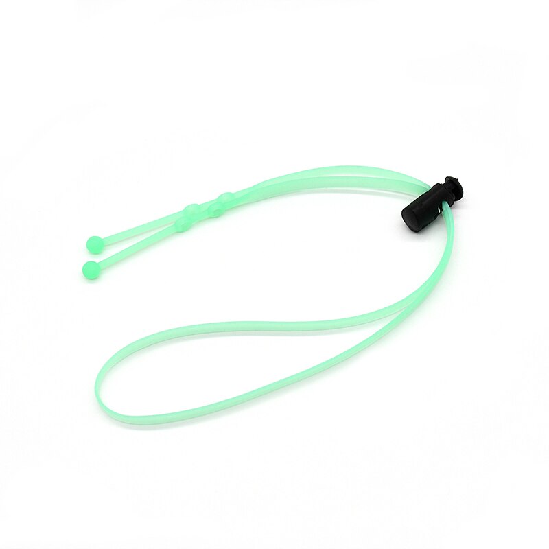 Cordón de silicona para mascarilla desechable, soporte de cuerda anticaída, almacenamiento para mascarilla, cuello ajustable, práctico, con dos ganchos: 1PCS / 05